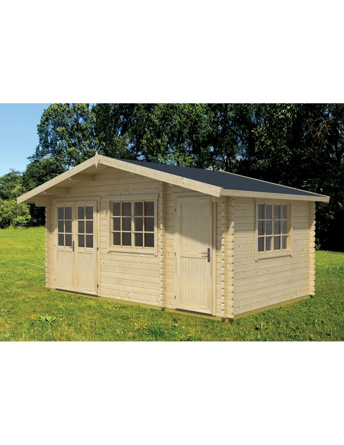 Abri De Jardin Borkum 18.9 M² Avec Plancher En Bois Massif 40 Mm 2 Abri De Jardin Borkum 18.9 M² Avec Plancher En Bois Massif 40 Mm – Image 2