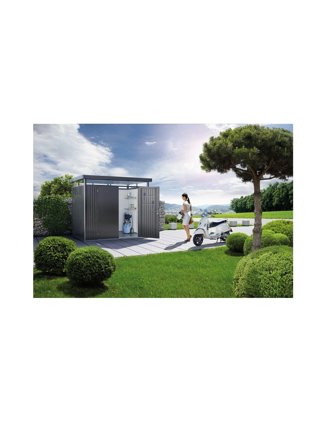 Abri De Jardin Highline BIOHORT Double-portes De 4.3 à 8.7 M² 8 Abri De Jardin Highline BIOHORT Double-portes De 4.3 à 8.7 M² – Image 8