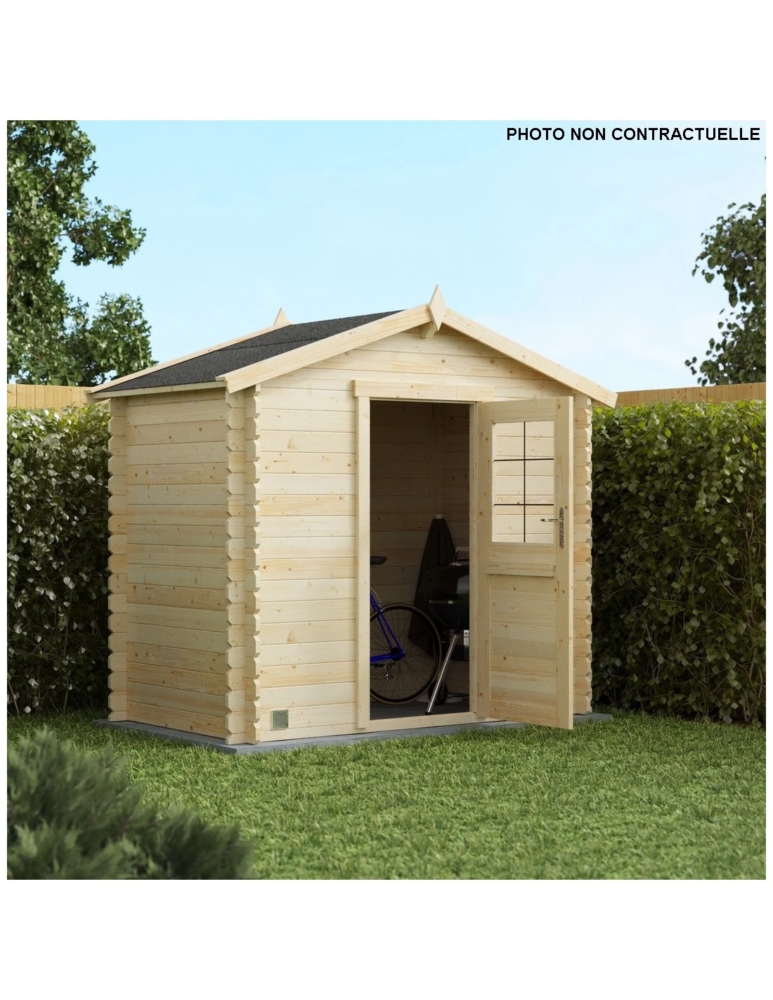 Abri De Jardin Juno 2.8 M² En Bois Massif 19 Mm 2 Abri De Jardin Juno 2.8 M² En Bois Massif 19 Mm – Image 2