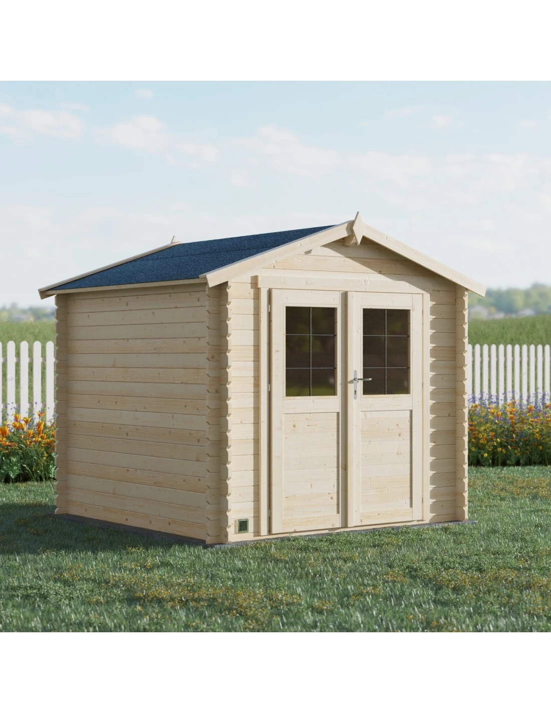 Abri De Jardin Juno 4.9 M² En Bois Massif 19 Mm 2 Abri De Jardin Juno 4.9 M² En Bois Massif 19 Mm – Image 2