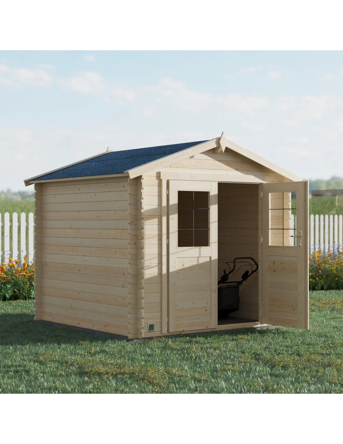 Abri De Jardin Juno 4.9 M² En Bois Massif 19 Mm 3 Abri De Jardin Juno 4.9 M² En Bois Massif 19 Mm – Image 3