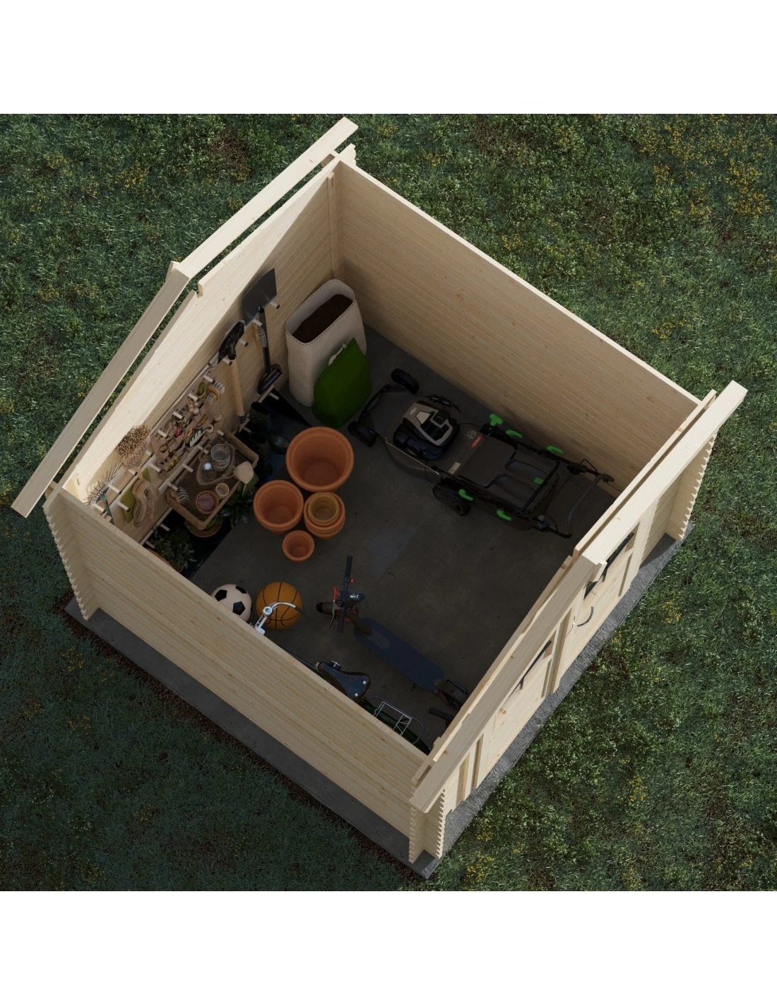 Abri De Jardin Juno 4.9 M² En Bois Massif 19 Mm 4 Abri De Jardin Juno 4.9 M² En Bois Massif 19 Mm – Image 4