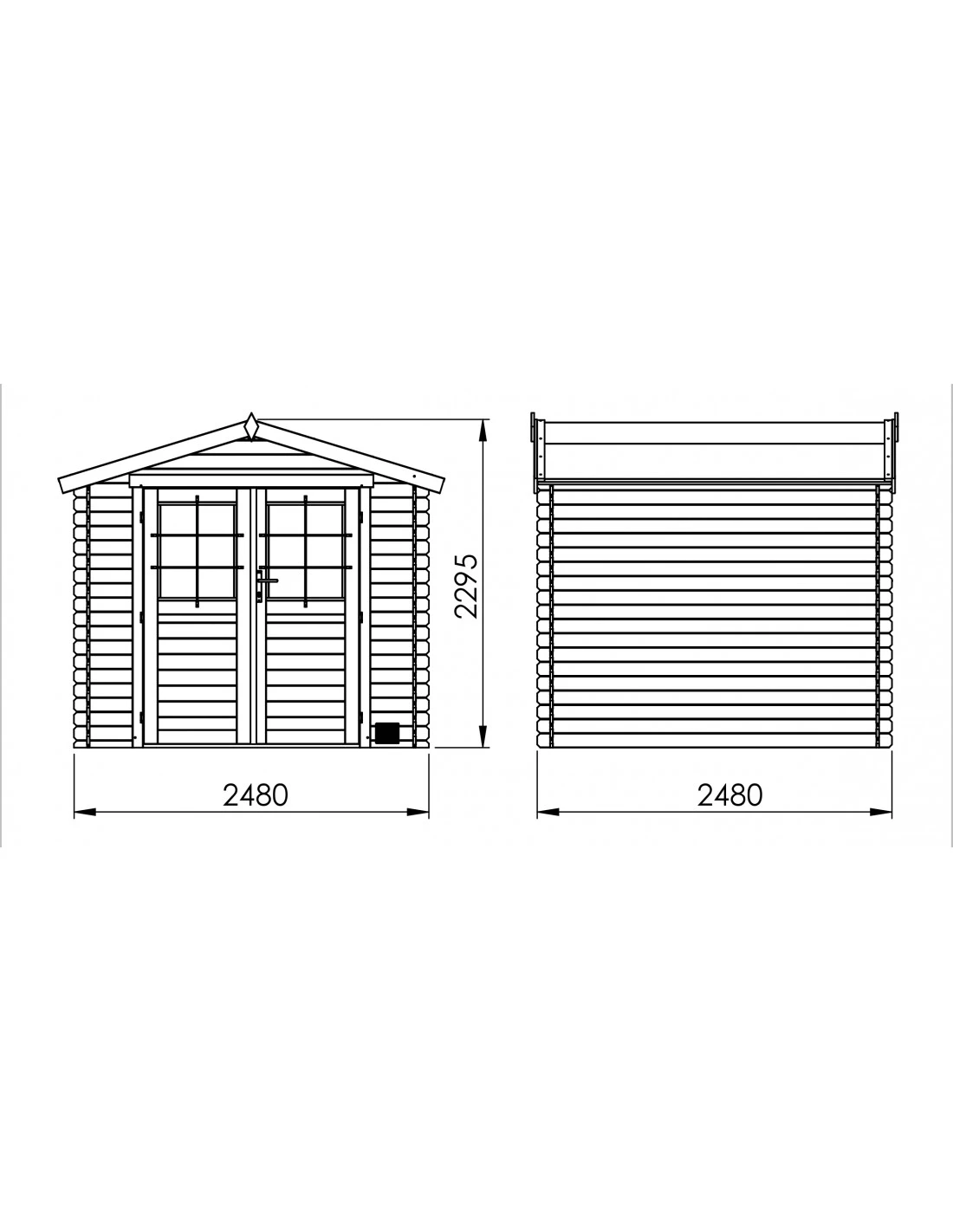 Abri De Jardin Juno 4.9 M² En Bois Massif 19 Mm 5 Abri De Jardin Juno 4.9 M² En Bois Massif 19 Mm – Image 5