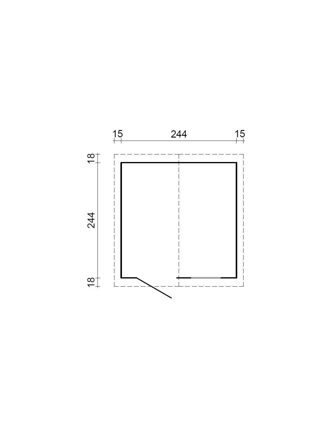 Abri De Jardin Rimini 5.95 M² En Bois Massif 19 Mm - Gamme White Wood 3 Abri De Jardin Rimini 5.95 M² En Bois Massif 19 Mm - Gamme White Wood – Image 3
