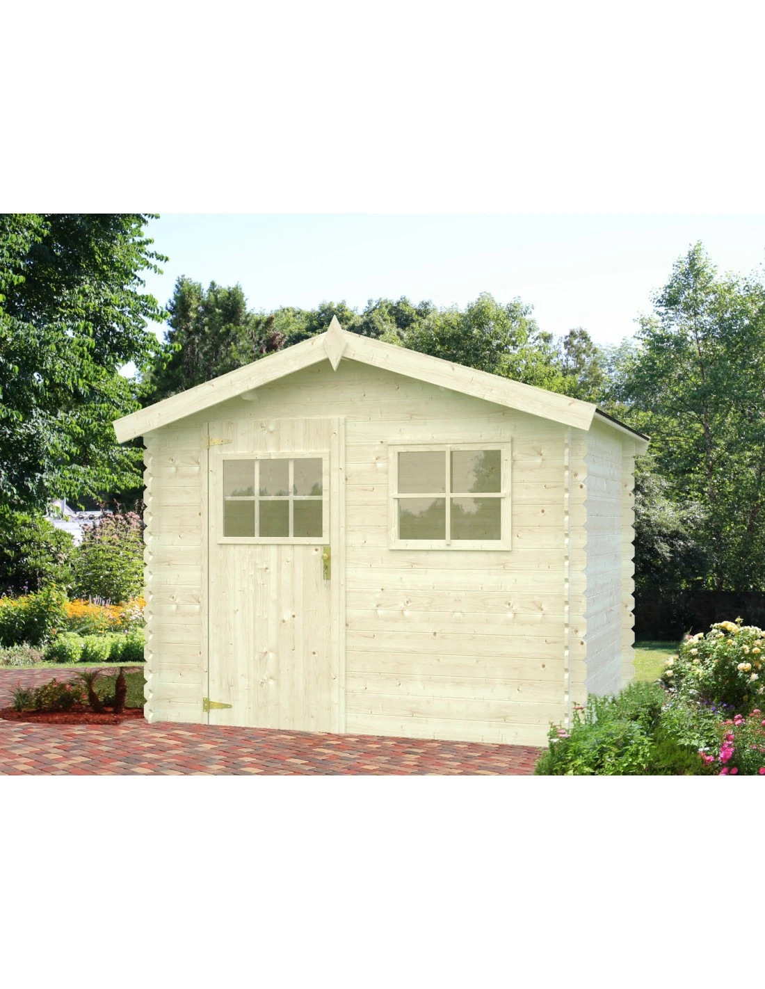 Abri De Jardin Rimini 5.95 M² En Bois Massif 19 Mm - Gamme White Wood 1 Abri De Jardin Rimini 5.95 M² En Bois Massif 19 Mm - Gamme White Wood