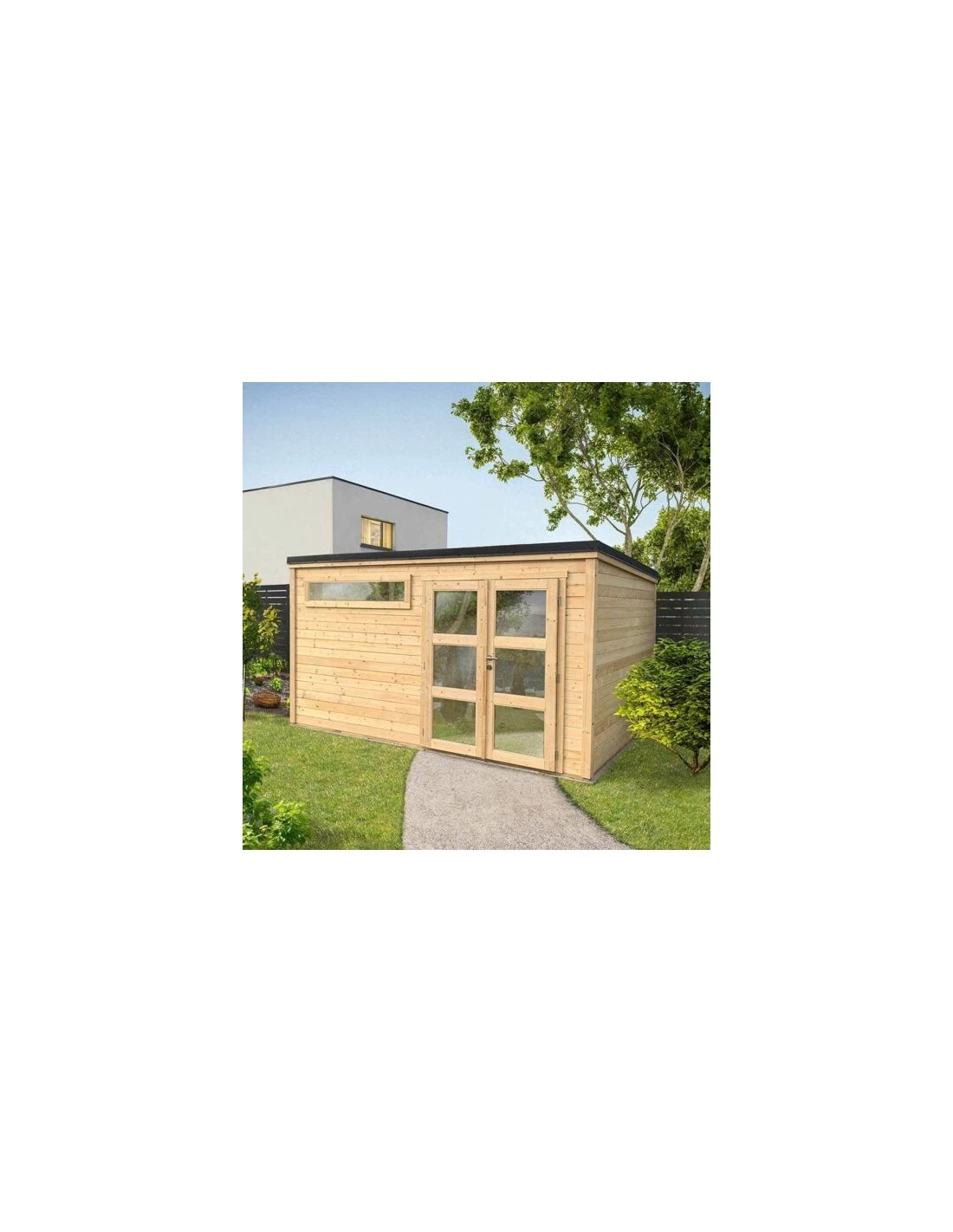 Abri De Jardin Shelty Modern 10.9 M² En Bois Massif 28 Mm 2 Abri De Jardin Shelty Modern 10.9 M² En Bois Massif 28 Mm – Image 2