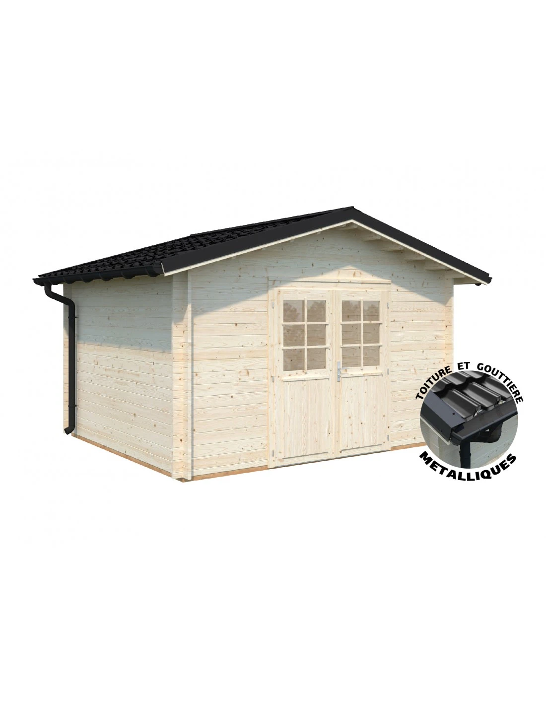 Abri De Jardin Tina 10.8 M² En Bois Massif 34 Mm 2 Abri De Jardin Tina 10.8 M² En Bois Massif 34 Mm – Image 2