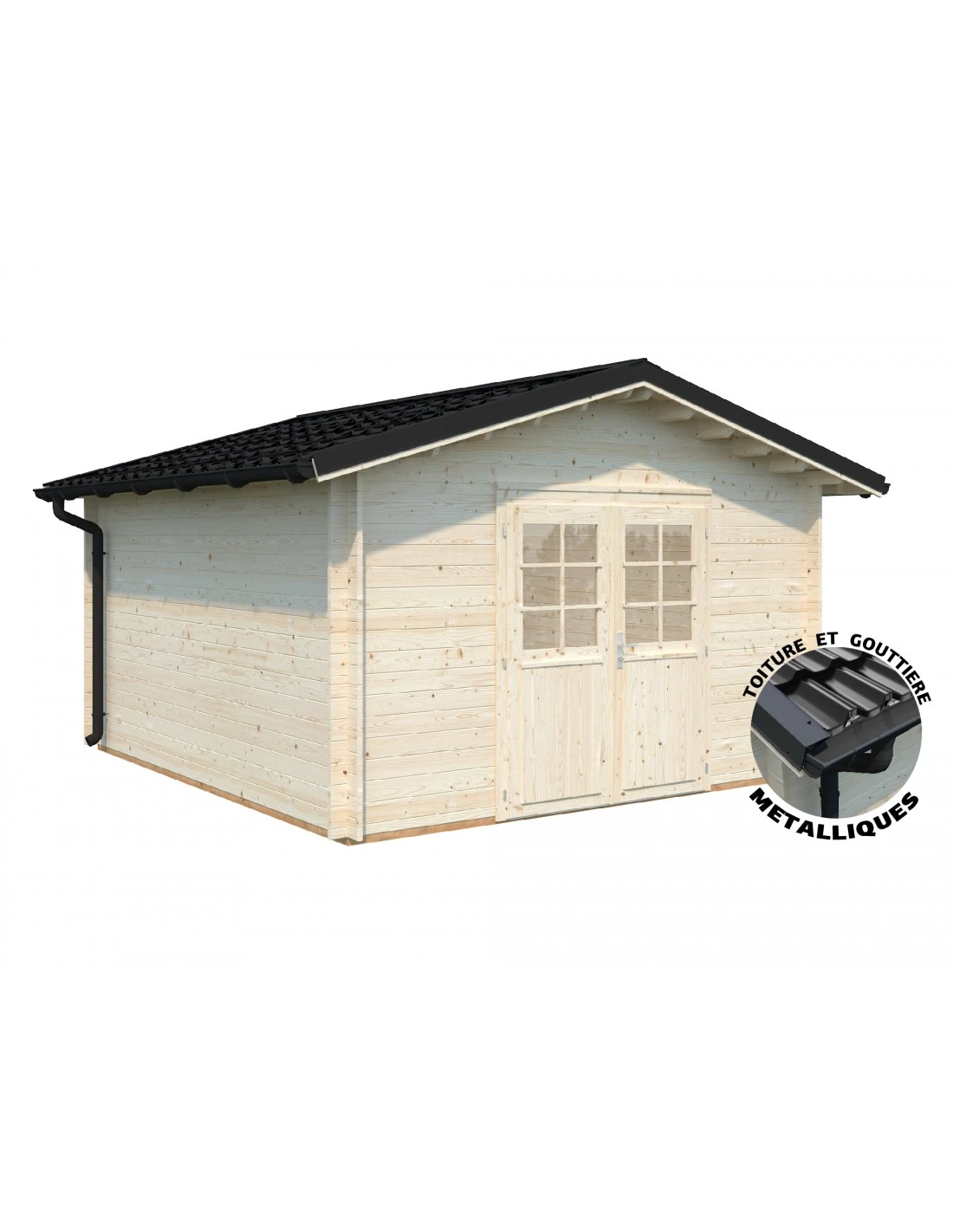 Abri De Jardin Tina 14 M² En Bois Massif 34 Mm 2 Abri De Jardin Tina 14 M² En Bois Massif 34 Mm – Image 2