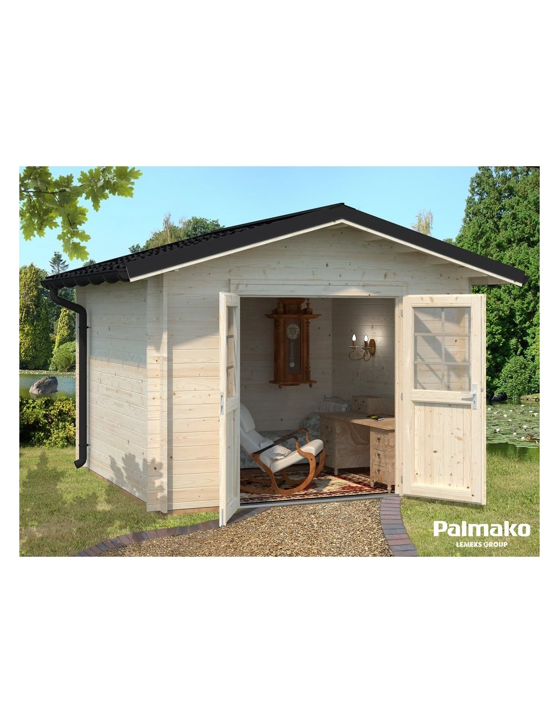 Abri De Jardin Tina 7.8 M² En Bois Massif 34 Mm 2 Abri De Jardin Tina 7.8 M² En Bois Massif 34 Mm – Image 2