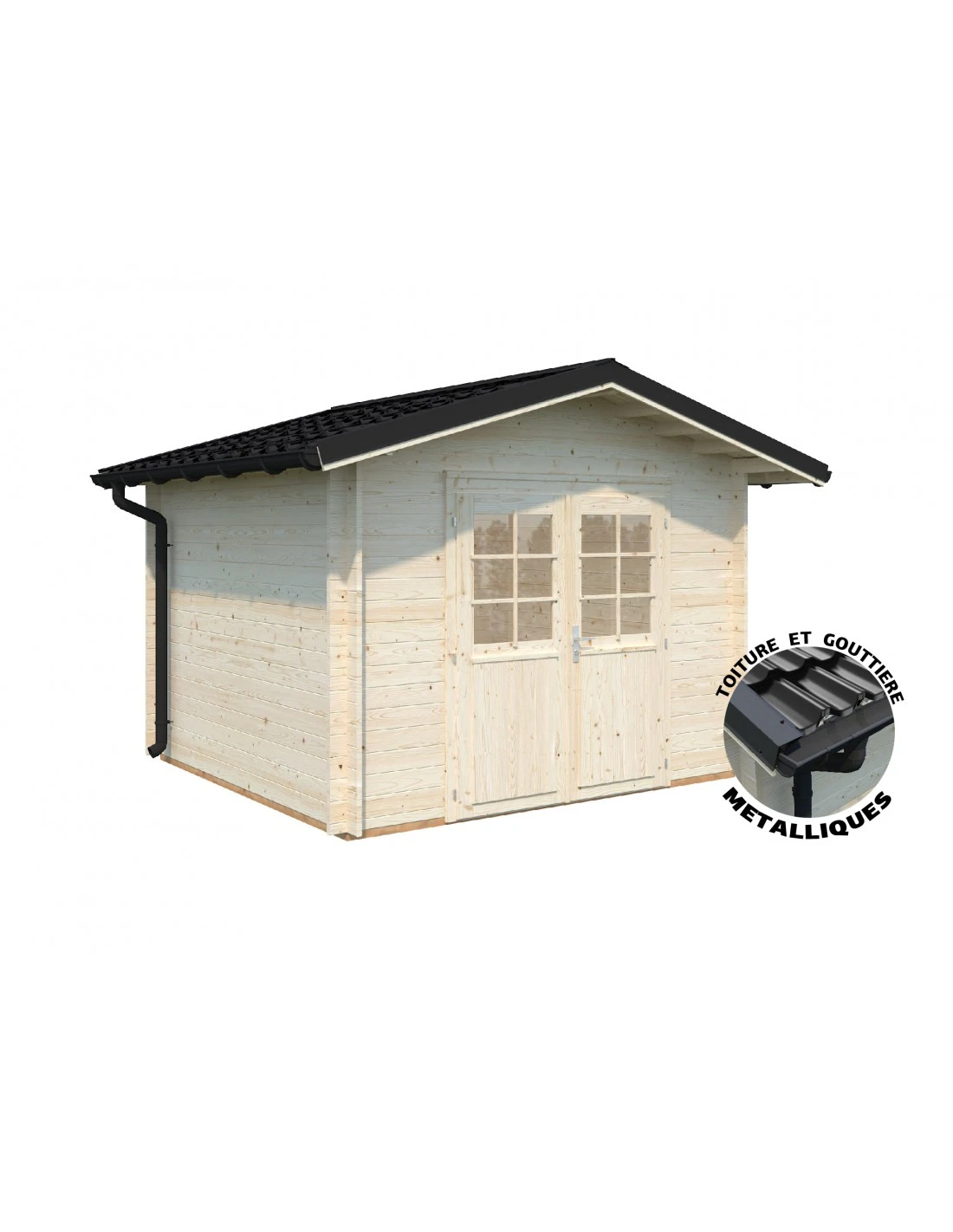 Abri De Jardin Tina 7.8 M² En Bois Massif 34 Mm 4 Abri De Jardin Tina 7.8 M² En Bois Massif 34 Mm – Image 4