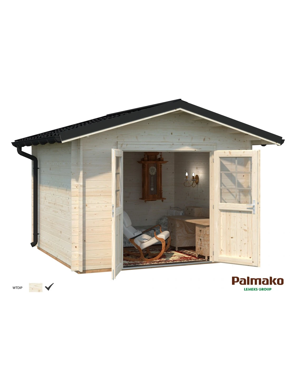 Abri De Jardin Tina 7.8 M² En Bois Massif 34 Mm 1 Abri De Jardin Tina 7.8 M² En Bois Massif 34 Mm