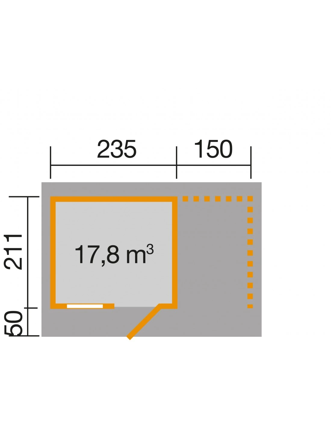 Abri De Jardin WEKA 170A+appentis De 4.95 M² En Bois Massif 28 Mm 2 Abri De Jardin WEKA 170A+appentis De 4.95 M² En Bois Massif 28 Mm – Image 2