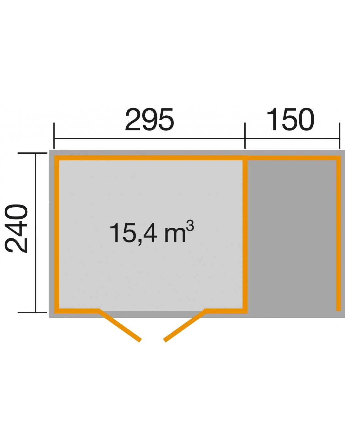 Abri De Jardin WEKA 179A+appentis De 10.7 M² En Bois Massif 28 Mm 2 Abri De Jardin WEKA 179A+appentis De 10.7 M² En Bois Massif 28 Mm – Image 2