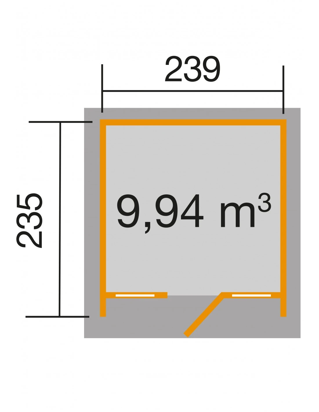 Abri De Jardin WEKA Design 263 De 5.6 M² Au Choix En Bois Massif 28 Mm 2 Abri De Jardin WEKA Design 263 De 5.6 M² Au Choix En Bois Massif 28 Mm – Image 2