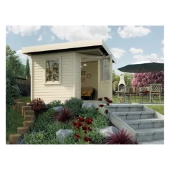 Abri De Jardin WEKA Pentagonal Design 213 De 5.6 M² Au Choix En Bois Massif 28 Mm