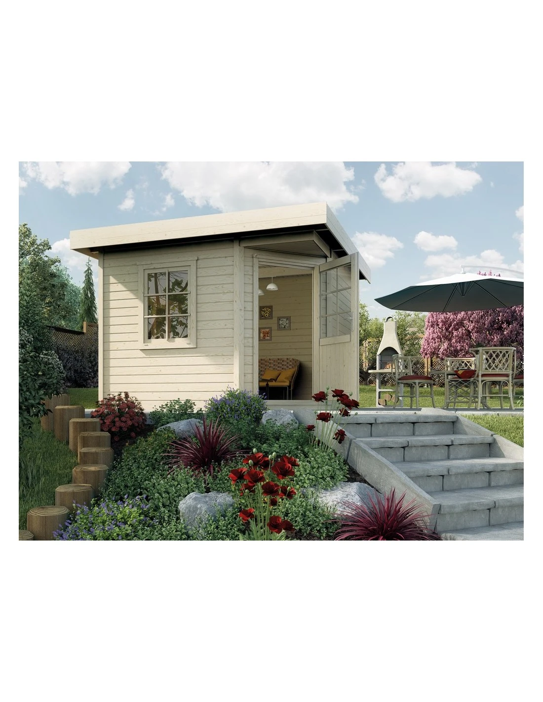 Abri De Jardin WEKA Pentagonal Design 213 De 5.6 M² Au Choix En Bois Massif 28 Mm 1 Abri De Jardin WEKA Pentagonal Design 213 De 5.6 M² Au Choix En Bois Massif 28 Mm