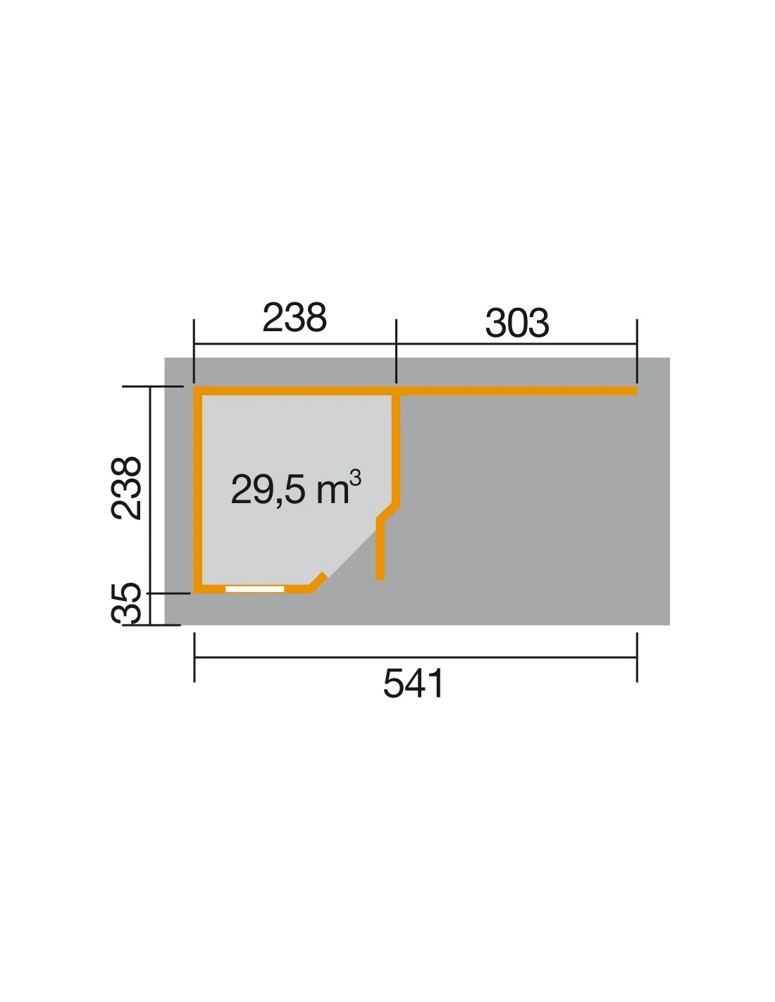 Abri De Jardin WEKA Pentagonal Design 213+appentis De 12.9 M² Au Choix En Bois Massif 28 Mm 2 Abri De Jardin WEKA Pentagonal Design 213+appentis De 12.9 M² Au Choix En Bois Massif 28 Mm – Image 2