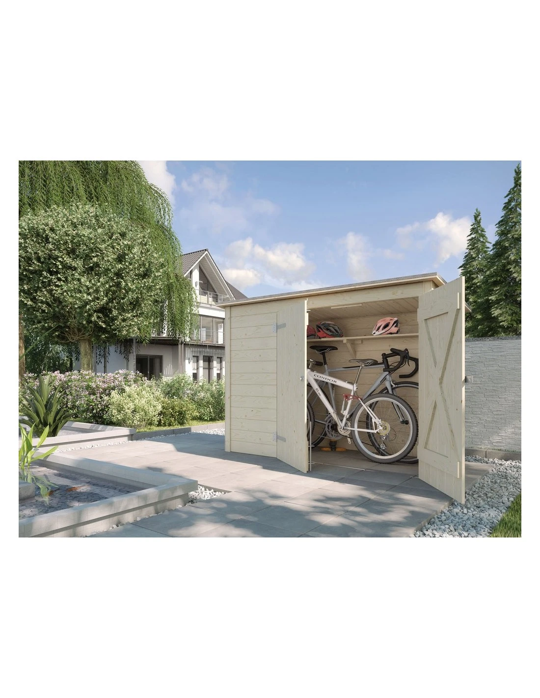 Abri Vélos/poubelles WEKA 367 En Bois Massif 19 Mm 1 Abri Vélos/poubelles WEKA 367 En Bois Massif 19 Mm