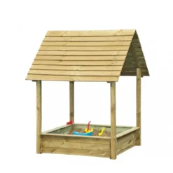 Bac à Sable En Bois 120x120x0,20 Cm Pour Enfants 3/8 Ans