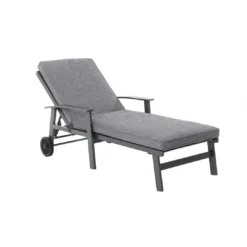 Bain De Soleil Berlin Avec Coussin En Aluminium - Gris Clair