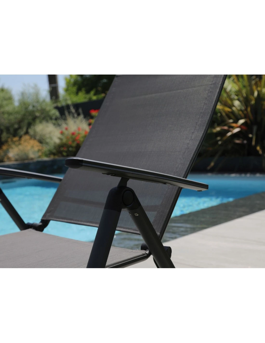 Bain De Soleil Ciro - Pliant En Aluminium Gris 3 Bain De Soleil Ciro - Pliant En Aluminium Gris – Image 3