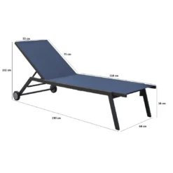 Bain De Soleil Florence En Aluminium - Graphite / Gris