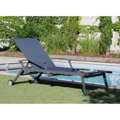 Bain De Soleil Florence Avec Accoudoirs - Aluminium Et Toile TPEP - Graphite / Bleu 5 Bain De Soleil Florence Avec Accoudoirs - Aluminium Et Toile TPEP - Graphite / Bleu -Verger Magique Soldes Boutique bain de soleil florence avec accoudoirs aluminium et toile tpep 1