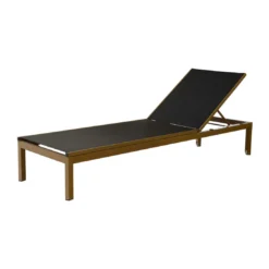 Bain De Soleil Thema Avec Roues En Aluminium 5 Positions - Heat Look Bois / Noir