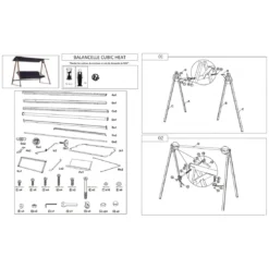 Balancelle De Jardin Cubic 3 Places En Aluminium 9 Balancelle De Jardin Cubic 3 Places En Aluminium -Verger Magique Soldes Boutique balancelle de jardin cubic 3 places en aluminium 1