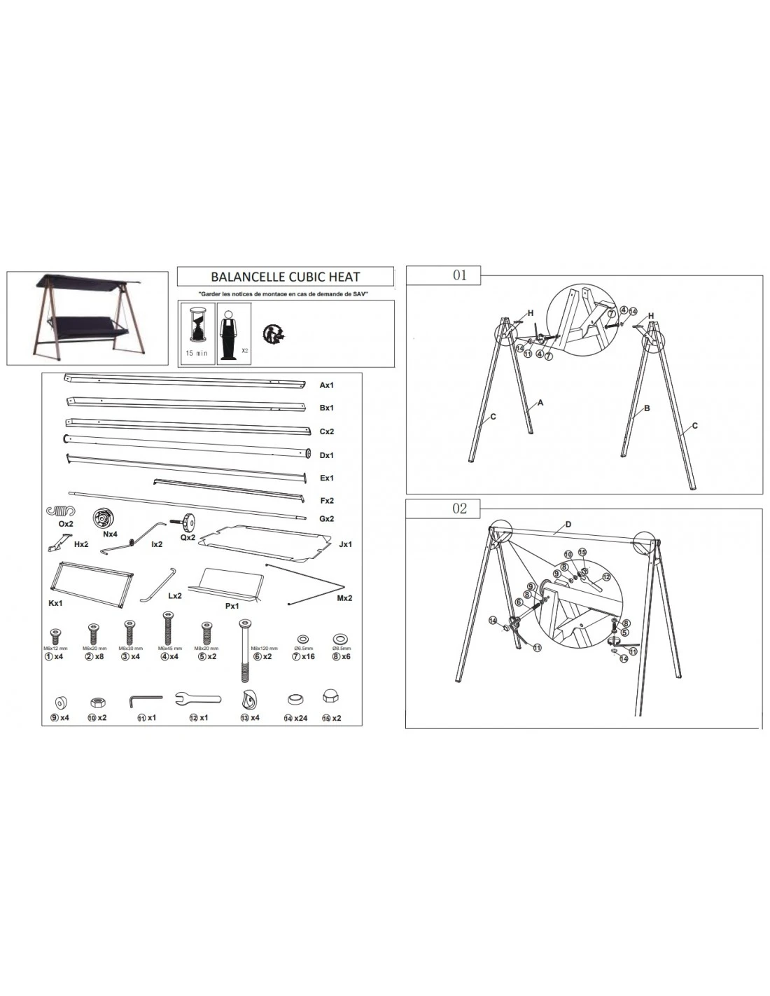 Balancelle De Jardin Cubic 3 Places En Aluminium 3 Balancelle De Jardin Cubic 3 Places En Aluminium – Image 3