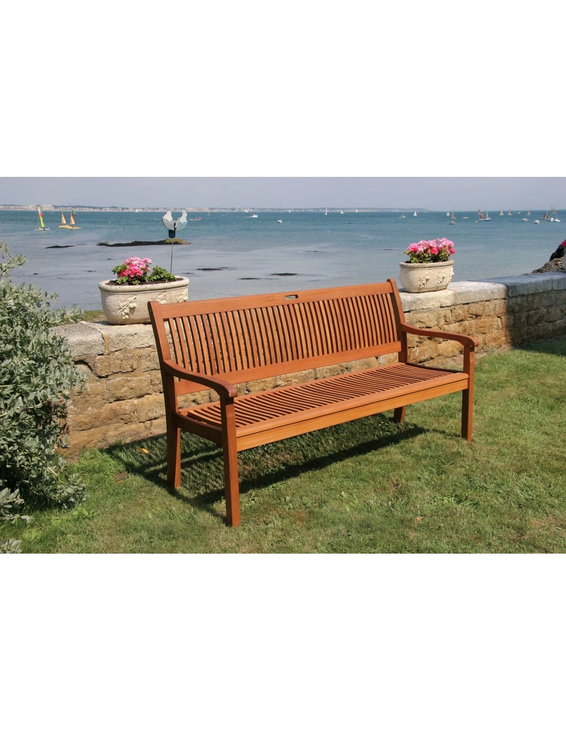 Banc De Jardin Amadeo 3 Places En Eucalyptus 3 Banc De Jardin Amadeo 3 Places En Eucalyptus – Image 3