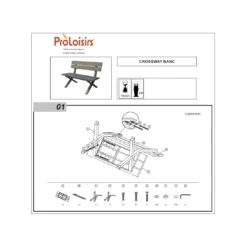 Banc De Jardin CROSSWAY - Aluminium - Graphite 8 Banc De Jardin CROSSWAY - Aluminium - Graphite -Verger Magique Soldes Boutique banc de jardin crossway aluminium au choix 4