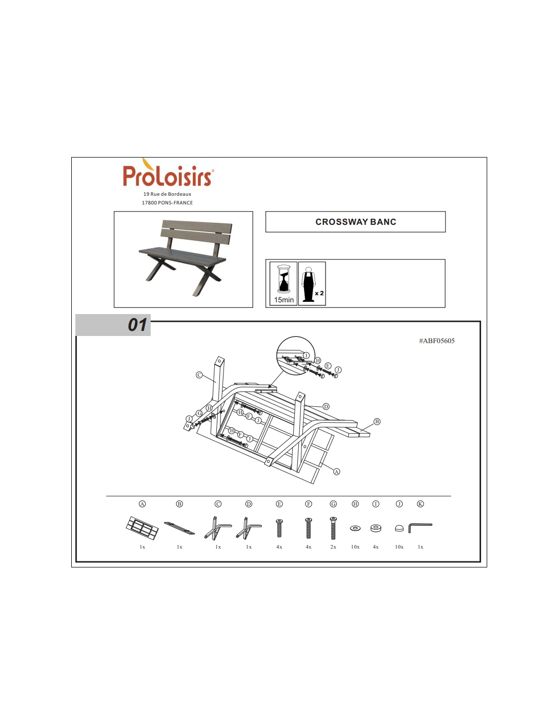 Banc De Jardin CROSSWAY - Aluminium - Graphite 4 Banc De Jardin CROSSWAY - Aluminium - Graphite – Image 4