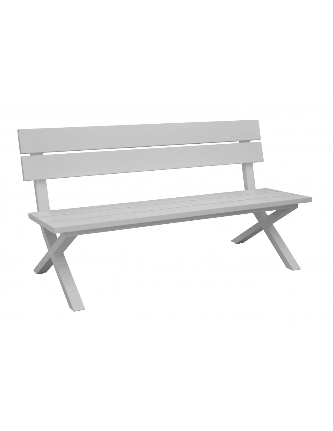 Banc De Jardin CROSSWAY - Aluminium - Blanc 1 Banc De Jardin CROSSWAY - Aluminium - Blanc