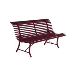 Banc De Jardin Louisiane L.150 Cm - Métal - Cerise Noire