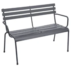 Banc De Jardin Métal Greensboro - Acier époxy - Graphite