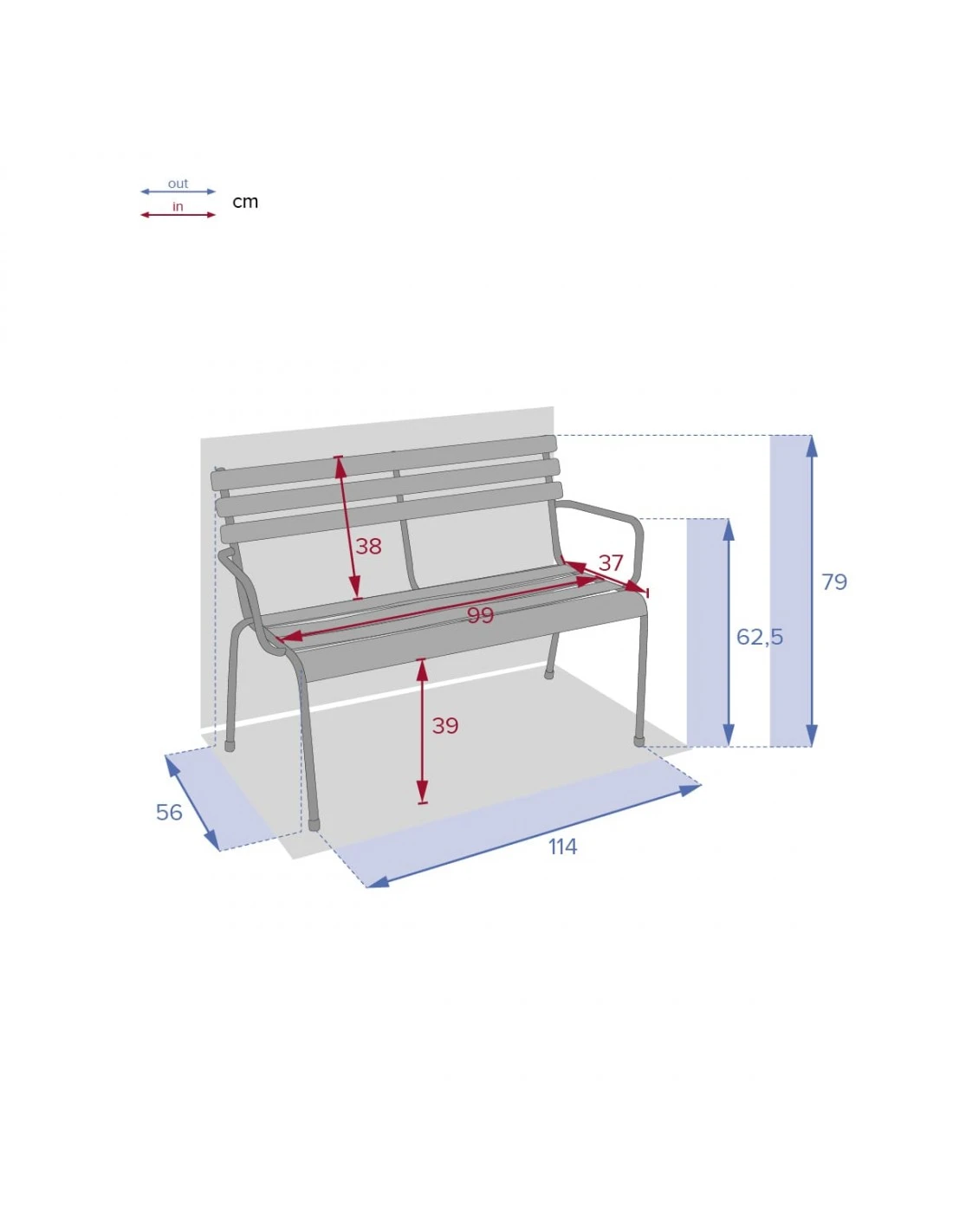 Banc De Jardin Métal Greensboro - Acier époxy - Moutarde 3 Banc De Jardin Métal Greensboro - Acier époxy - Moutarde – Image 3
