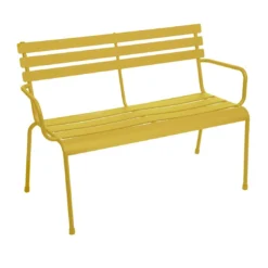 Banc De Jardin Métal Greensboro - Acier époxy - Moutarde