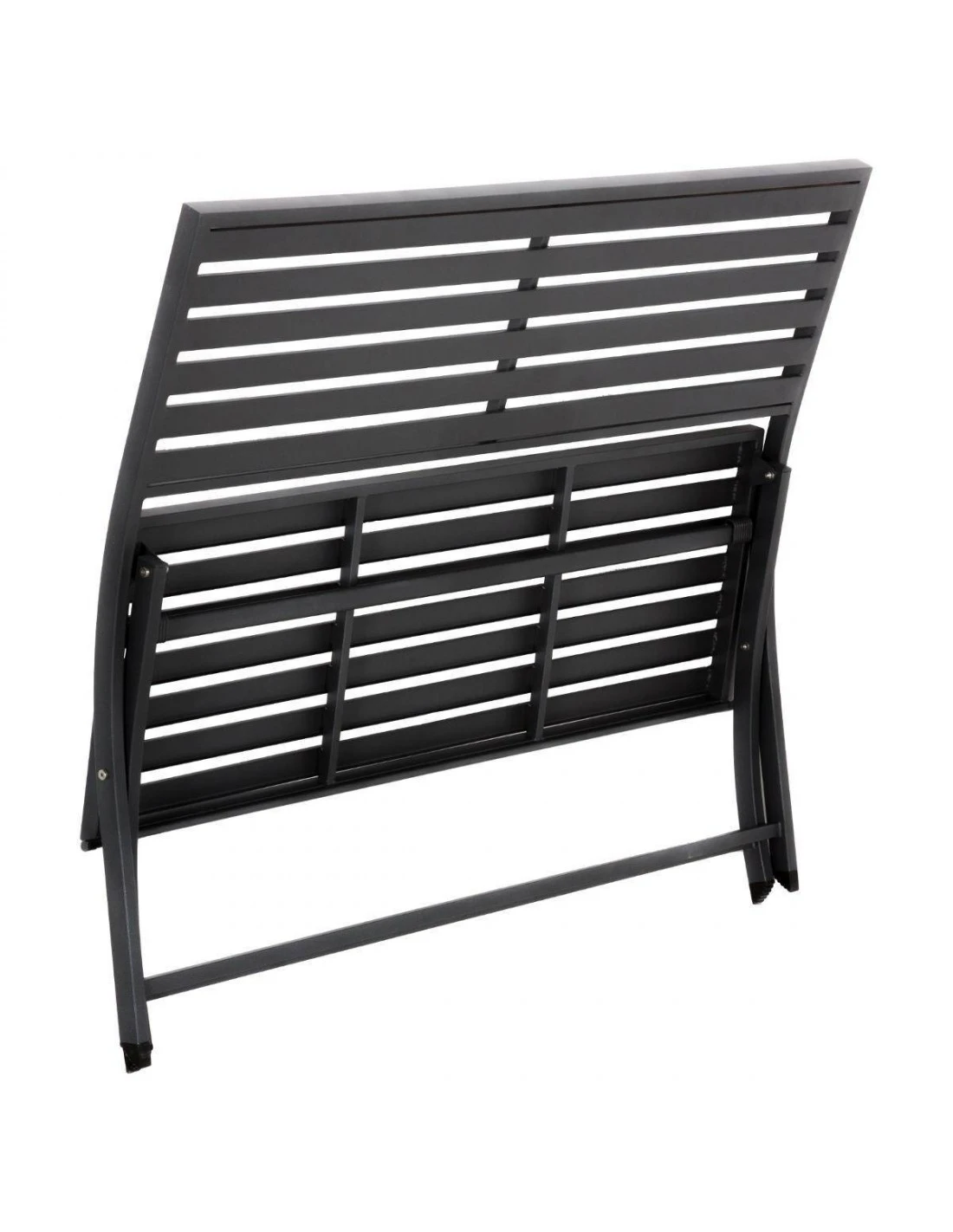 Banc De Jardin Olbia 3 Places Pliant Gris - L.122 X P.53 X H.88 Cm 4 Banc De Jardin Olbia 3 Places Pliant Gris - L.122 X P.53 X H.88 Cm – Image 4