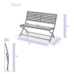 Banc De Jardin Olbia 3 Places Pliant Gris - L.122 X P.53 X H.88 Cm 10 Banc De Jardin Olbia 3 Places Pliant Gris - L.122 X P.53 X H.88 Cm -Verger Magique Soldes Boutique banc de jardin olbia 3 places pliant gris l122 x p53 x h88 cm 3