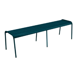Banc Monceau 3/4 Places En Métal -160 Cm - Bleu Acapulco