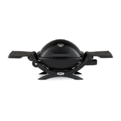 Barbecue à Gaz Weber Q 1200 Noir Avec Tablettes