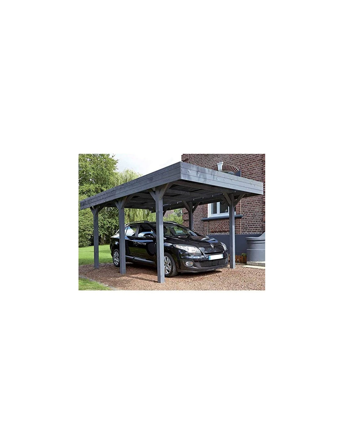 Carport LOUISON Traité Autoclave Teinté Anthracite De 15.8 M² 1 Carport LOUISON Traité Autoclave Teinté Anthracite De 15.8 M²