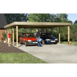 Carport WEKA Double 609 De 49 M² Traitée Autoclave