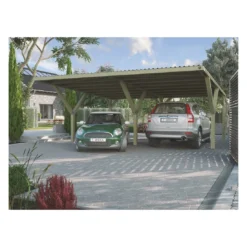 Carport WEKA Double Y 612 De 36 M² Traitée Autoclave