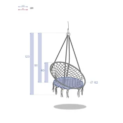 Chaise Suspendue De Jardin Plumaya En Macramé -Verger Magique Soldes Boutique chaise suspendue plumaya en macrame hesperide 2