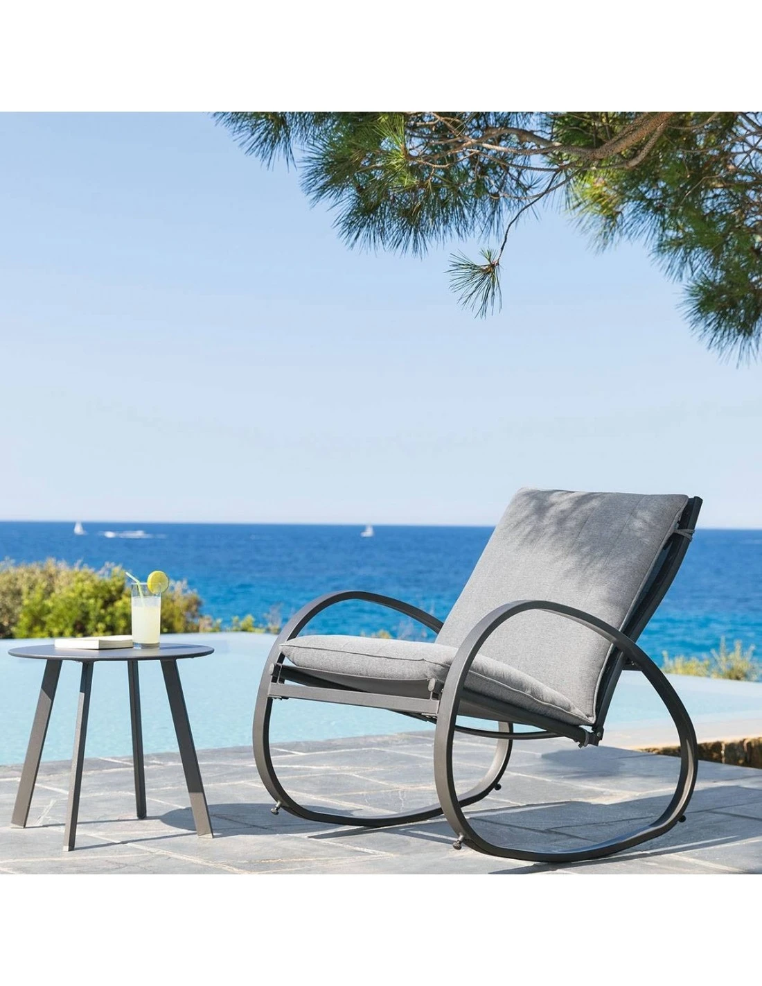 Fauteuil à Bascule Nevada - Graphite 1 Fauteuil à Bascule Nevada - Graphite