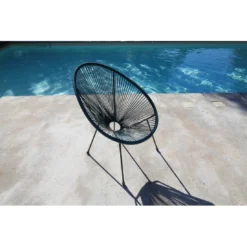 Fauteuil De Terrasse Rio Avec Cordage Plastique - Grey / Gris