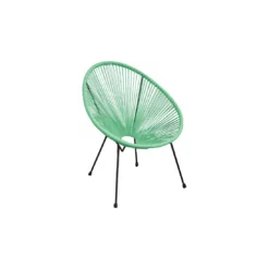 Fauteuil De Terrasse Rio Avec Cordage Plastique - Grey / Amande