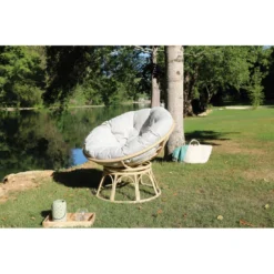 Fauteuil LOVE Pivotant En Aluminium Et Résine -Verger Magique Soldes Boutique fauteuil love pivotant en aluminium et resine proloisirs 3